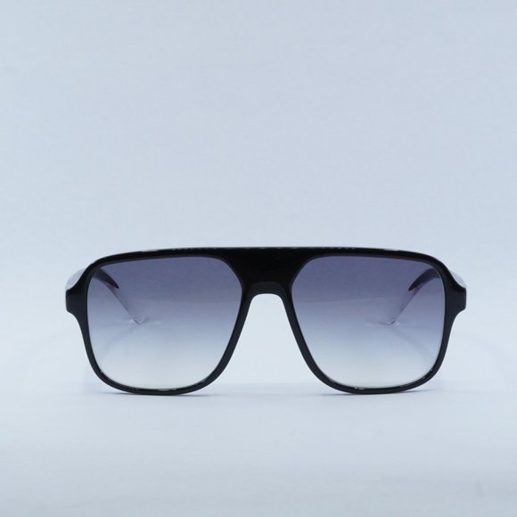 NEW DOLCE&GABBANA DG6134 675/79 BLACK/CLEAR GRADIENT BLUE SUNGLASSES - Picture 2 of 10